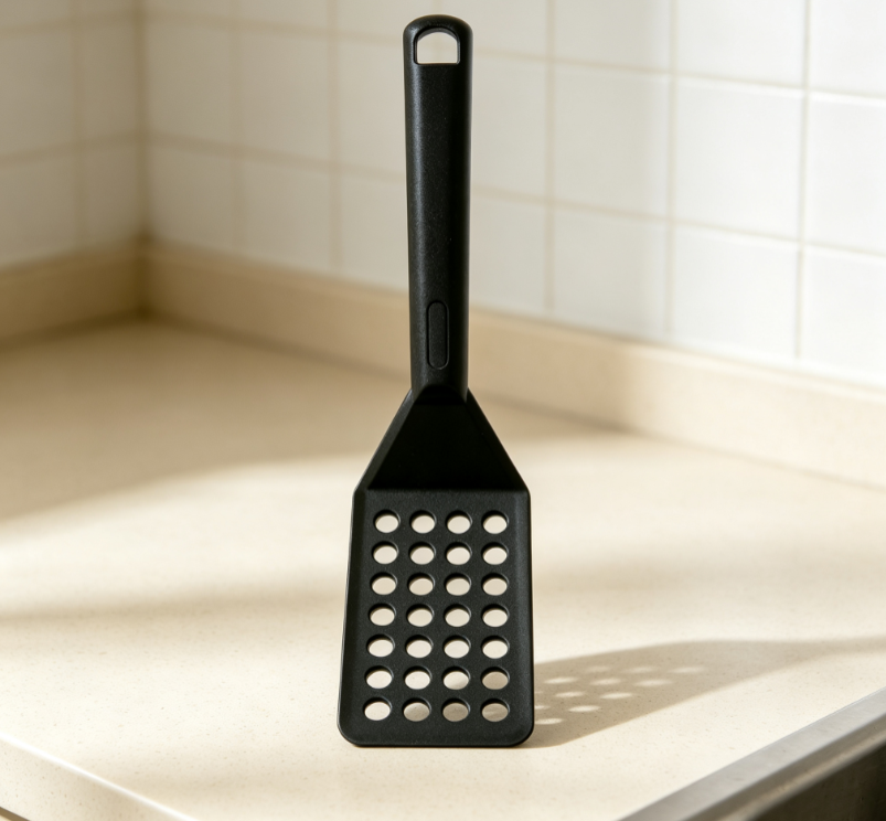 Large-Hole Oil Draining Spatula, High-Temperature Resistant Nylon Pan Spatula for Non-Stick Pans