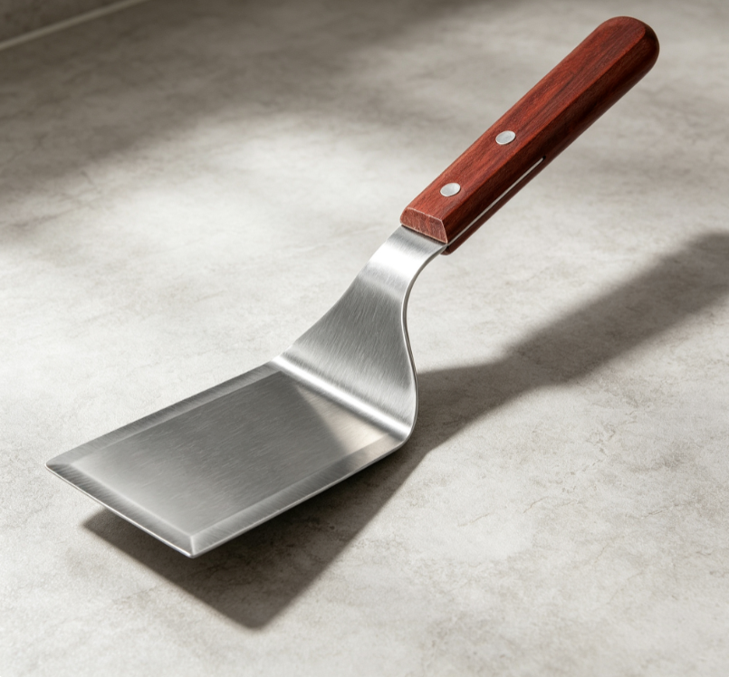 Rosewood Handle Stainless Steel Spatula, Household Teppanyaki/Pancake Spatula - Image 2