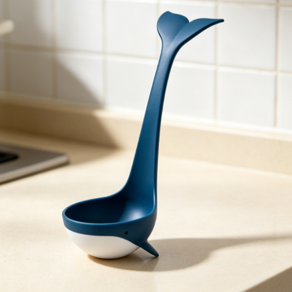 Creative Whale-Shaped Self-Standing Soup Ladle
