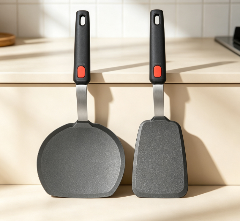 High-Temperature Resistant Silicone Spatula Set (Two Pieces) - Household Kitchen Utensils for Stir-frying and Frying, Non-stick Pans - Image 2