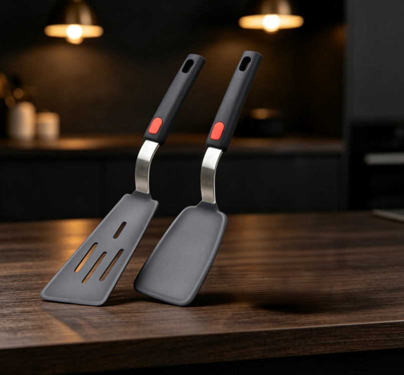 Silicone Spatula Two-Piece Set, Household Frying Spatula and Slotted Spatula Set, High Temperature Resistant Kitchen Cooking Tools - Image 2
