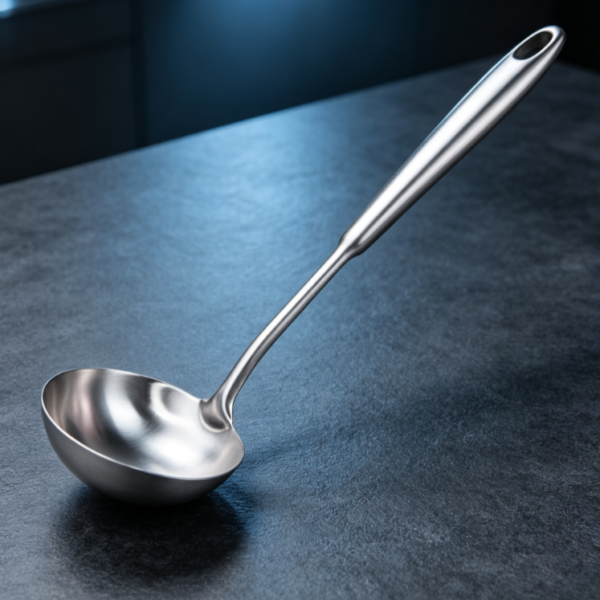 One-Piece Molded Matte Stainless Steel Ladle