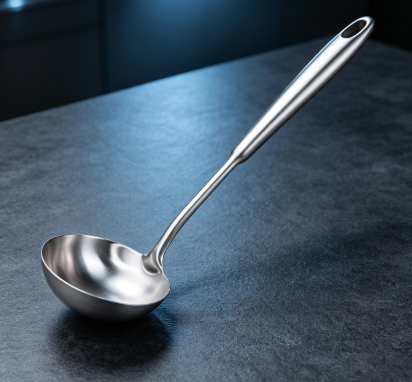 One-Piece Molded Matte Stainless Steel Ladle