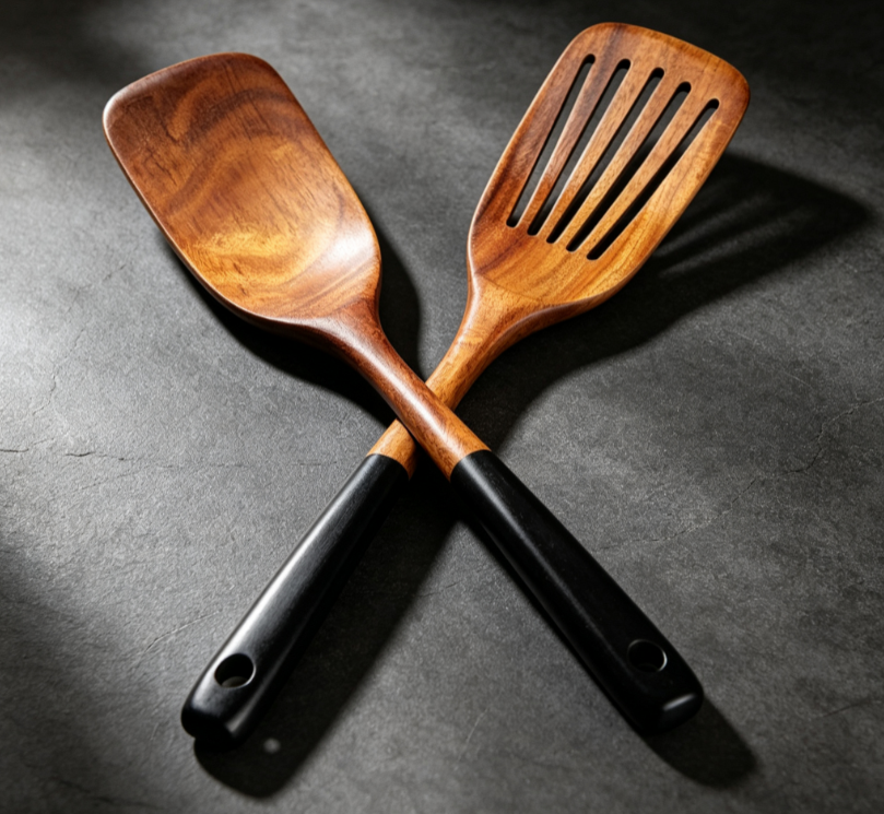Two-Piece Wooden Spatula Set - Image 2