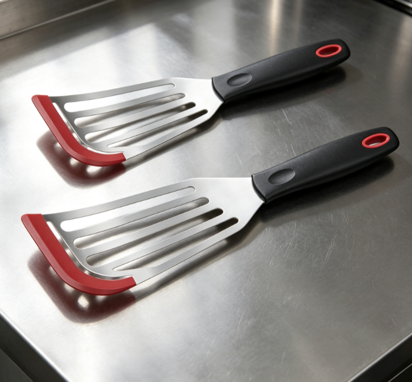 Stainless Steel Slotted Spatula Set (Two Pieces)