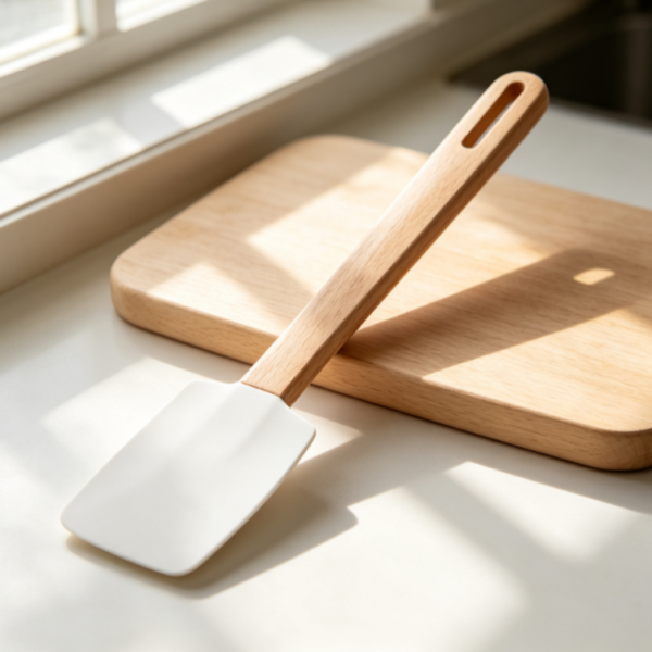 Beechwood Handle Silicone Mini Spatula