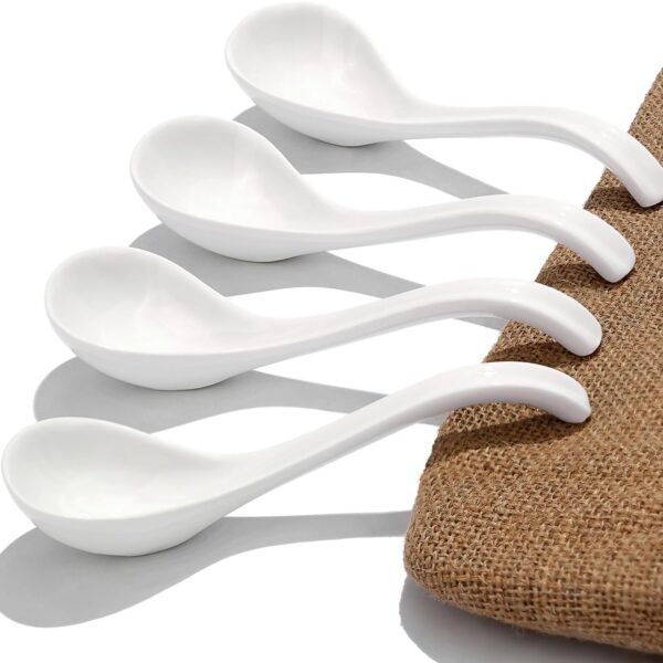 Long-Handled Non-Slip Ceramic Spoon, Multi-Purpose Spoon for Soup and Porridge